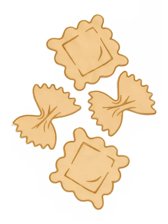 Piecework Puzzles Pasta Cocktail Napkins
