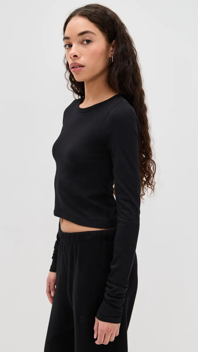 ÉTERNE Long Sleeve Baby Tee | Thumbnail 4