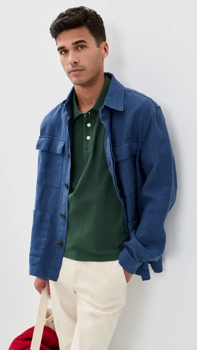 Alex Mill Ryan Short Sleeve Pique Polo | Thumbnail 2 Alex Mill Ryan Short Sleeve Pique Polo | Thumbnail 2
