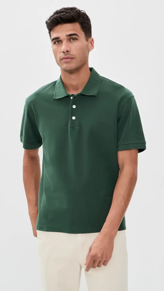 Alex Mill Ryan Short Sleeve Pique Polo | Thumbnail 3 Alex Mill Ryan Short Sleeve Pique Polo | Thumbnail 3