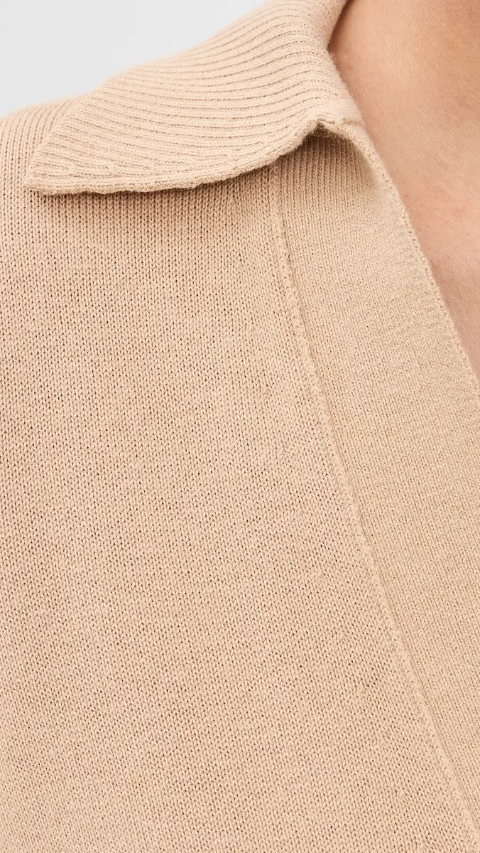 SIMKHAI ong Sleeve Polo ight Camel | Thumbnail 6