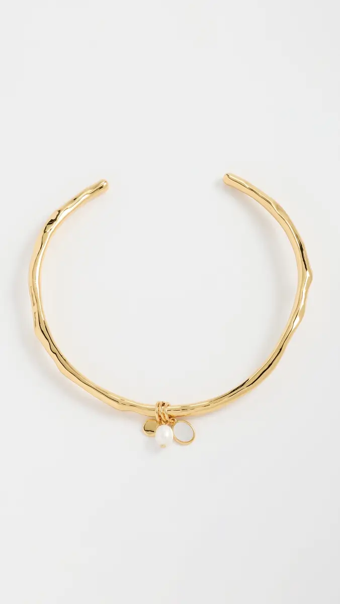 Madewell Mother-of-Pearl Wire Choker Necklace Antique Gold One Size | Thumbnail 2 Madewell Mother-of-Pearl Wire Choker Necklace Antique Gold One Size | Thumbnail 2
