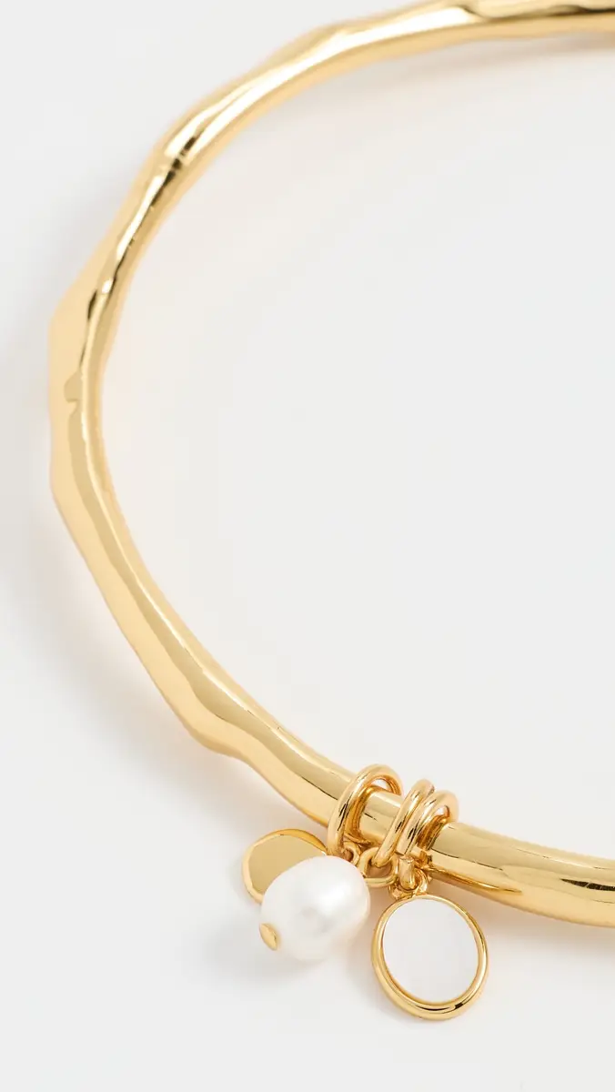 Madewell Mother-of-Pearl Wire Choker Necklace Antique Gold One Size | Thumbnail 4 Madewell Mother-of-Pearl Wire Choker Necklace Antique Gold One Size | Thumbnail 4