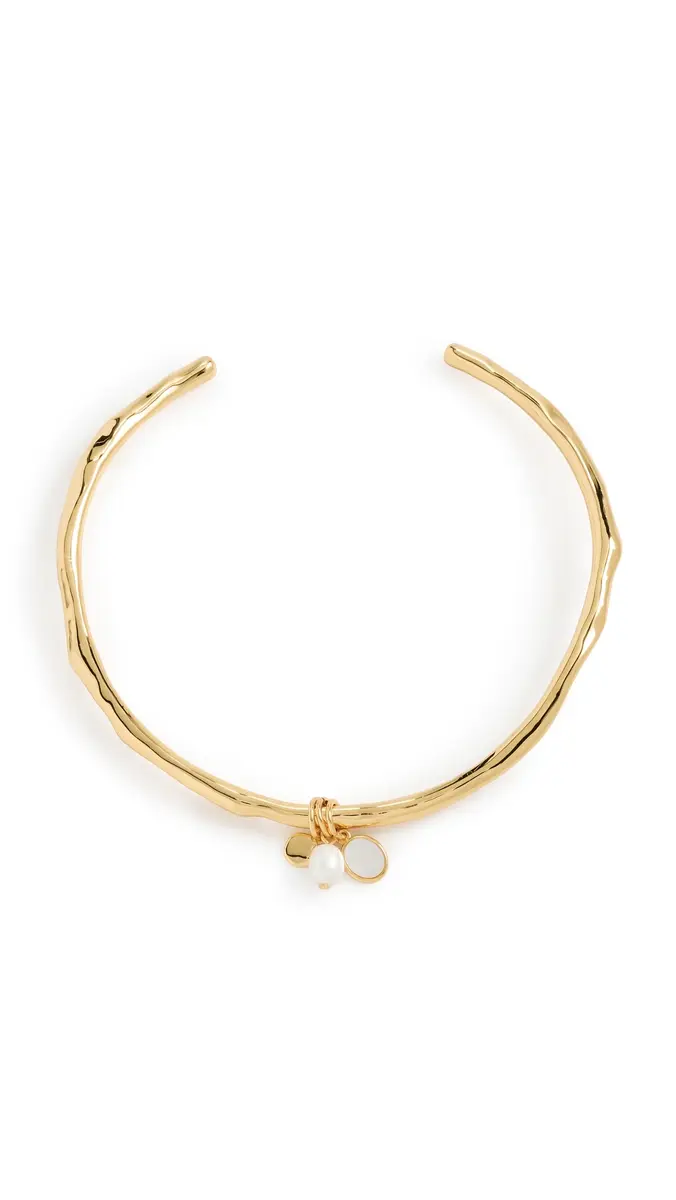 Madewell Mother-of-Pearl Wire Choker Necklace Antique Gold One Size | Thumbnail 5 Madewell Mother-of-Pearl Wire Choker Necklace Antique Gold One Size | Thumbnail 5