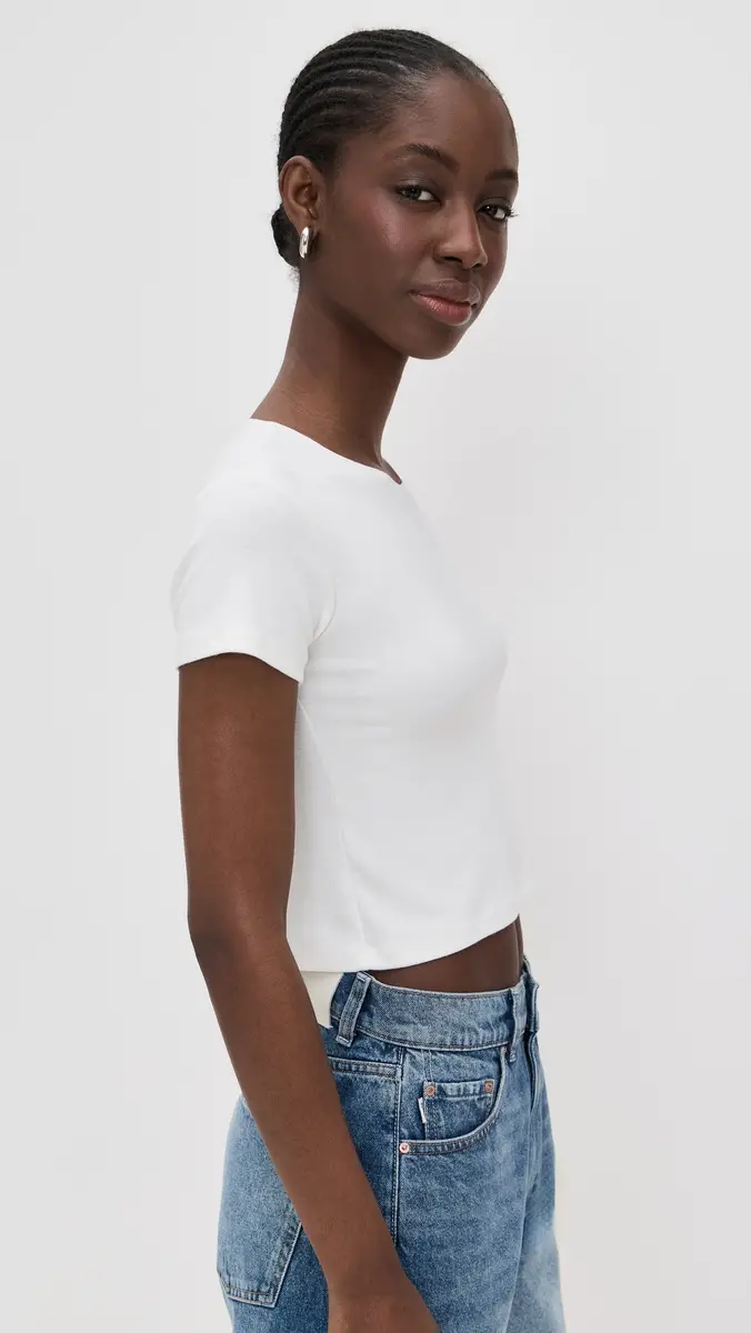 LE BOP Eloise Solid Crop Tee | Thumbnail 4 LE BOP Eloise Solid Crop Tee | Thumbnail 4