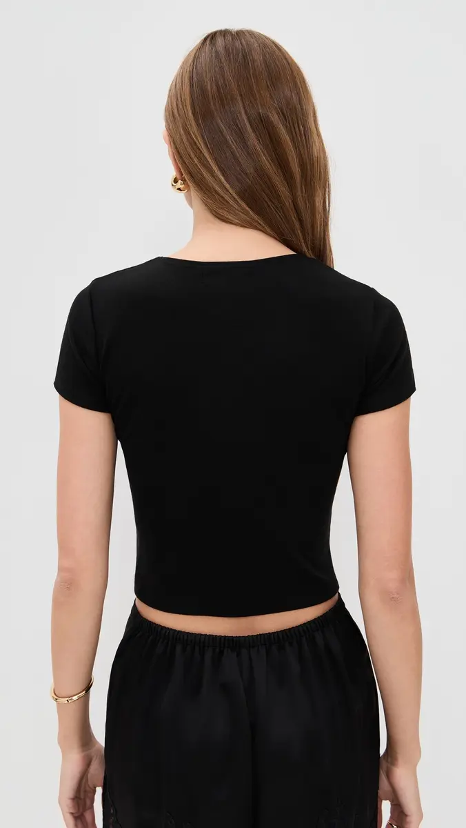 LE BOP Eloise Solid Crop Tee | Thumbnail 3