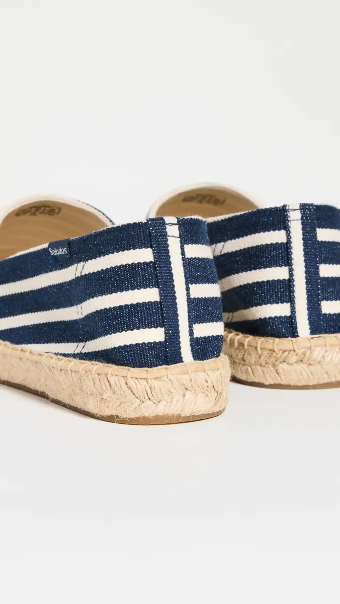 Soludos Striped Slip On Espadrilles Dark Navy/ | Thumbnail 3