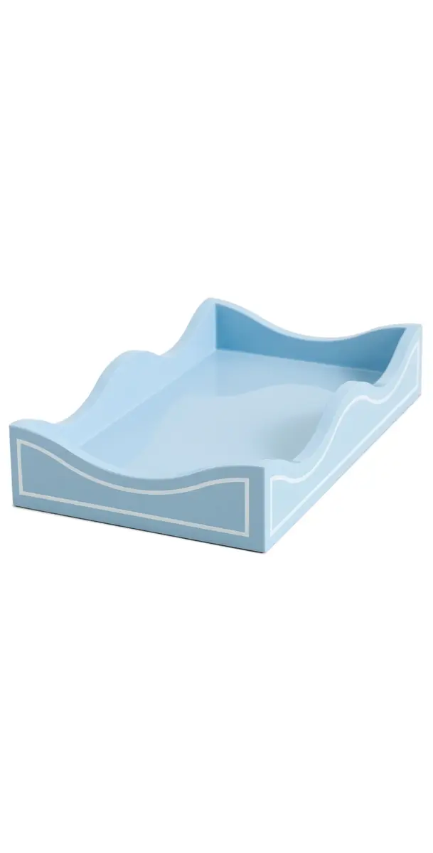 Weezie Lacquer Tray Hydrangea Blue One Size | Image 1 Weezie Lacquer Tray Hydrangea Blue One Size | Image 1