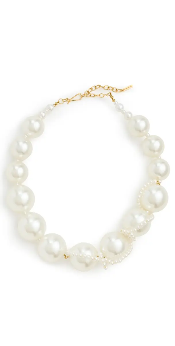 Completedworks Large Faux Pearl Necklace Brass/18k Gold Plated One Size | Image 1 Completedworks Large Faux Pearl Necklace Brass/18k Gold Plated One Size | Image 1