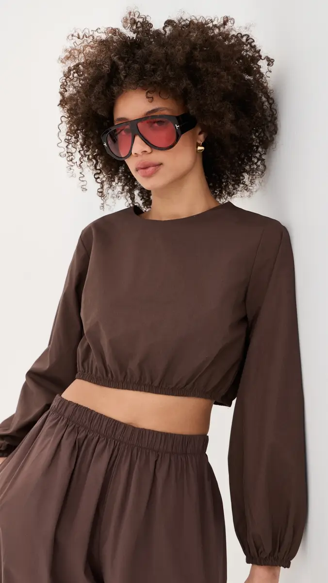LE BOP Lillian Cropped Blouse | Thumbnail 2 LE BOP Lillian Cropped Blouse | Thumbnail 2