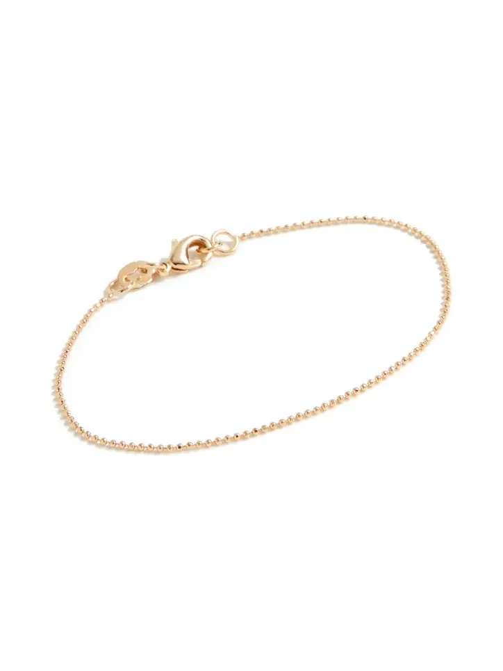 1MM Diamond Cut Ball Chain Bracelet