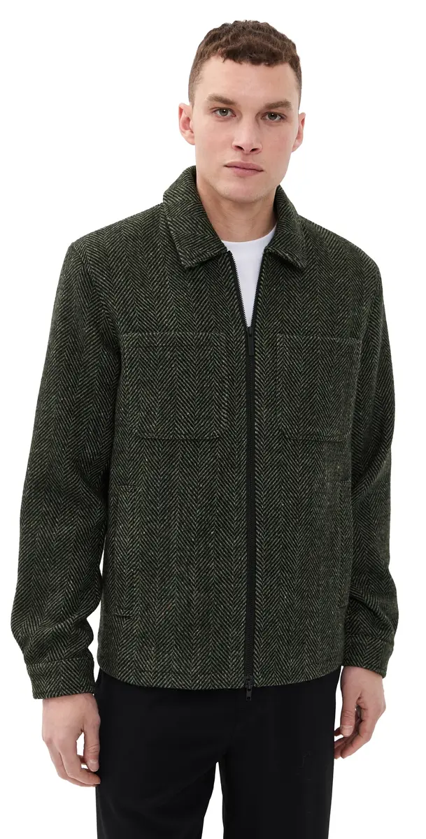 Les Deux Marseille Herringbone Wool Jacket Duffel Bag | Image 1 Les Deux Marseille Herringbone Wool Jacket Duffel Bag | Image 1