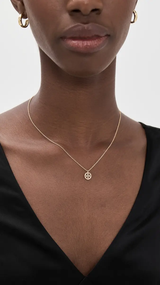 Tory Burch Icon Circle Pendant Necklace | Thumbnail 3 Tory Burch Icon Circle Pendant Necklace | Thumbnail 3