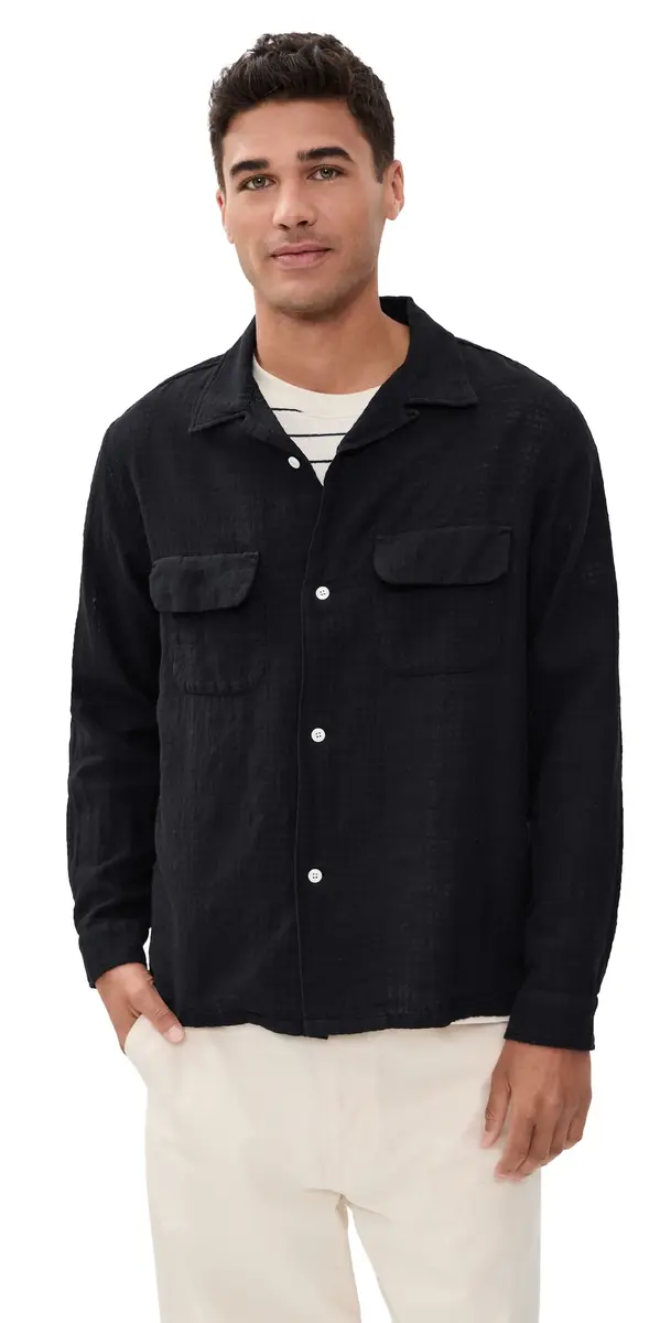 Knickerbocker Penny Loom Shirt Black Black | Image 1 Knickerbocker Penny Loom Shirt Black Black | Image 1