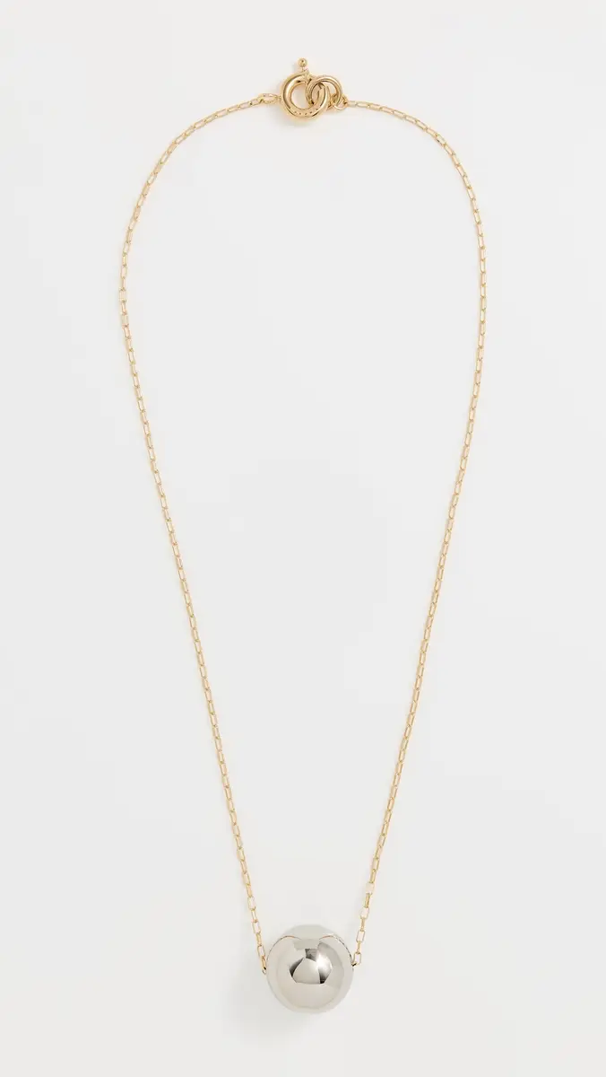 Isabel Marant Long Bead Necklace Dore/Silver One Size | Thumbnail 4