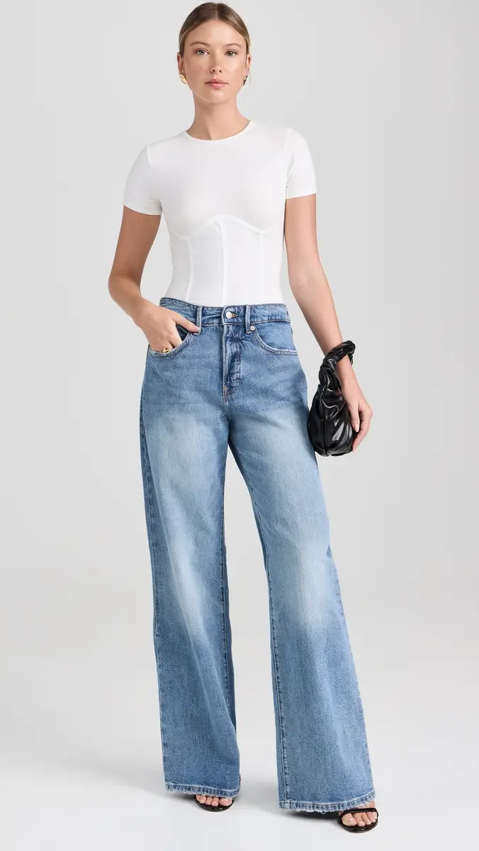 Fleur du Mal Cotton T-Shirt Thong Bodysuit | Thumbnail 5