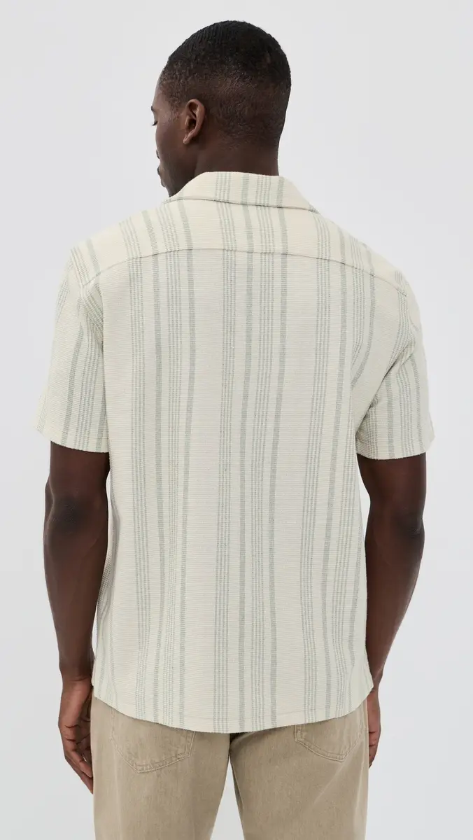 Faherty Oasis Knit Camp Shirt age Beach Stripe | Thumbnail 3 Faherty Oasis Knit Camp Shirt age Beach Stripe | Thumbnail 3
