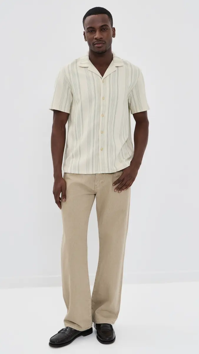 Faherty Oasis Knit Camp Shirt age Beach Stripe | Thumbnail 5 Faherty Oasis Knit Camp Shirt age Beach Stripe | Thumbnail 5