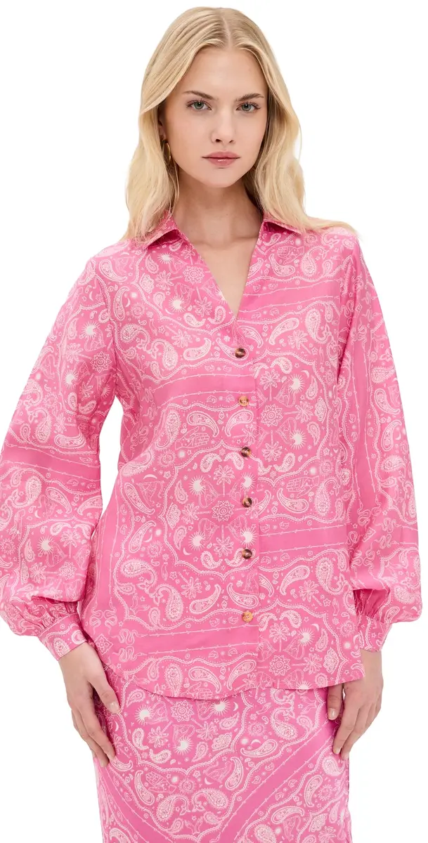 Never Fully Dressed Pink Bandana Miley Shirt Pink | Image 1 Never Fully Dressed Pink Bandana Miley Shirt Pink | Image 1