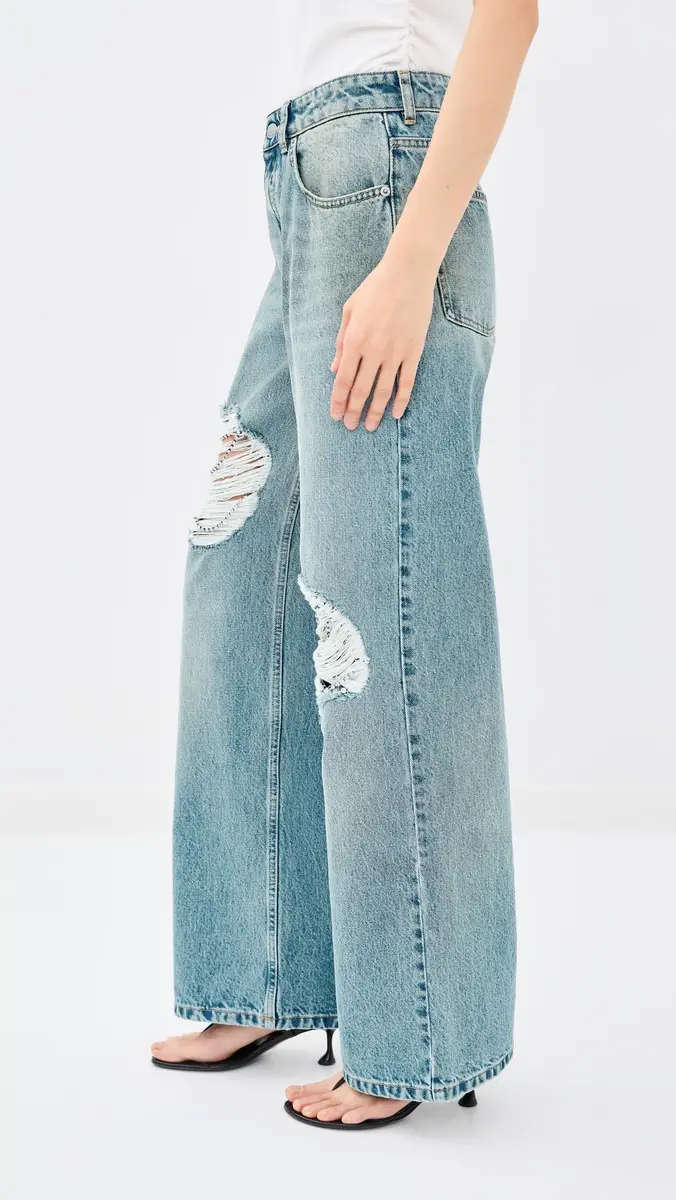 AREA Crystal Fray Relaxed Jeans | Thumbnail 5 AREA Crystal Fray Relaxed Jeans | Thumbnail 5
