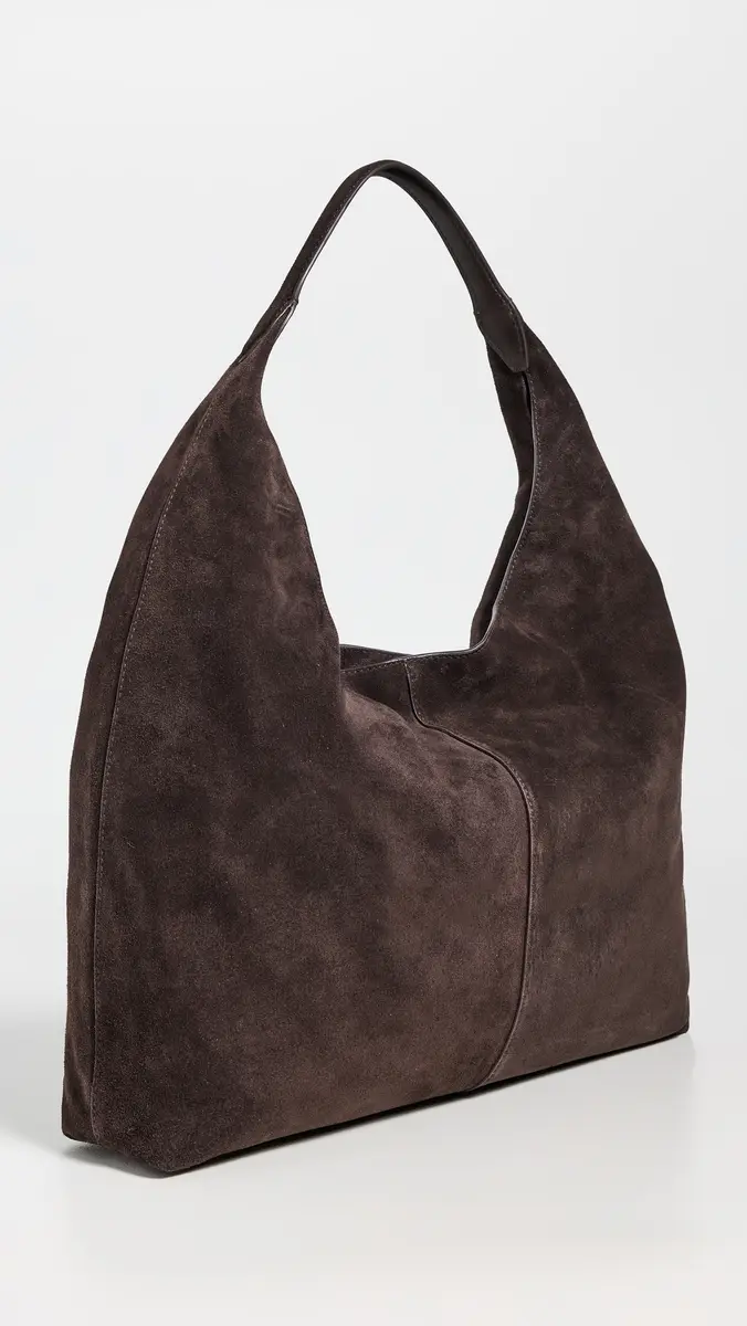 Madewell Suede Large Slouchy Shoulder Tote Dark Carob One Size | Thumbnail 4
