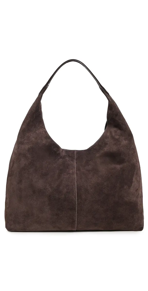 Suede Large Slouchy Shoulder Tote Dark Carob One Size Suede Large Slouchy Shoulder Tote Dark Carob One Size