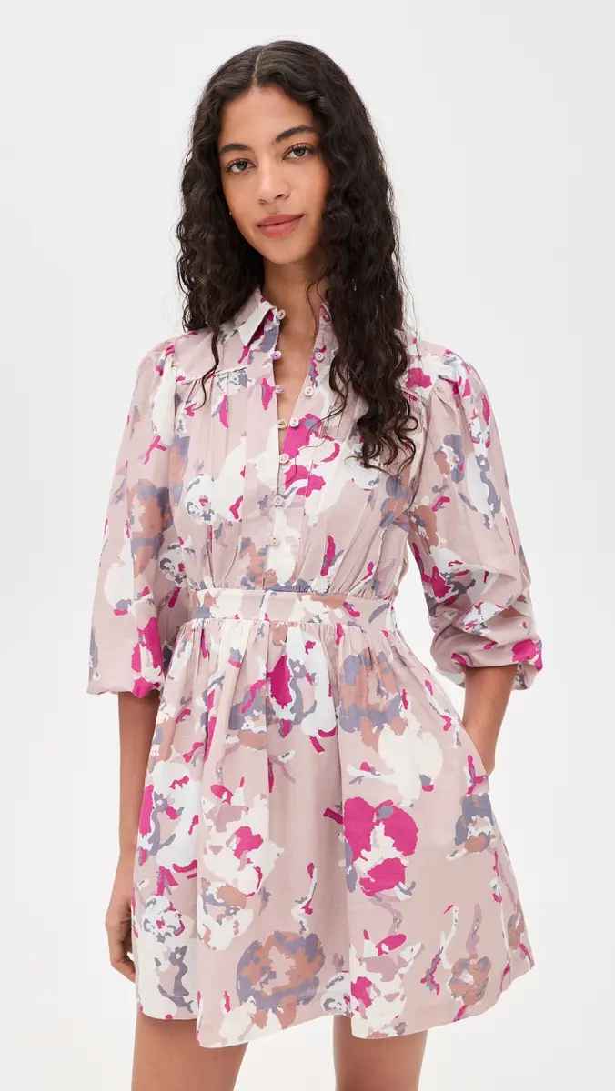 Cleobella x overly Grey Leigh Mini Dress Blume Print | Thumbnail 2 Cleobella x overly Grey Leigh Mini Dress Blume Print | Thumbnail 2