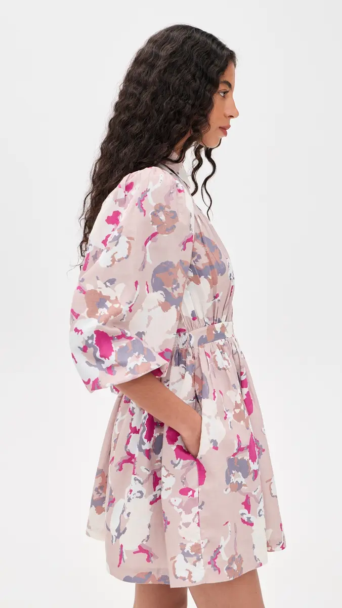 Cleobella x overly Grey Leigh Mini Dress Blume Print | Thumbnail 4 Cleobella x overly Grey Leigh Mini Dress Blume Print | Thumbnail 4
