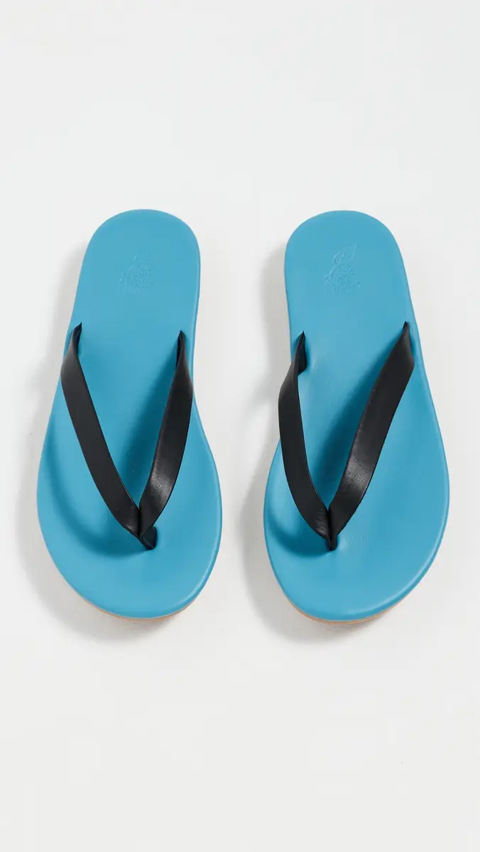 Ancient Greek Sandals Saionara Flip Flops Black/Blue | Thumbnail 5