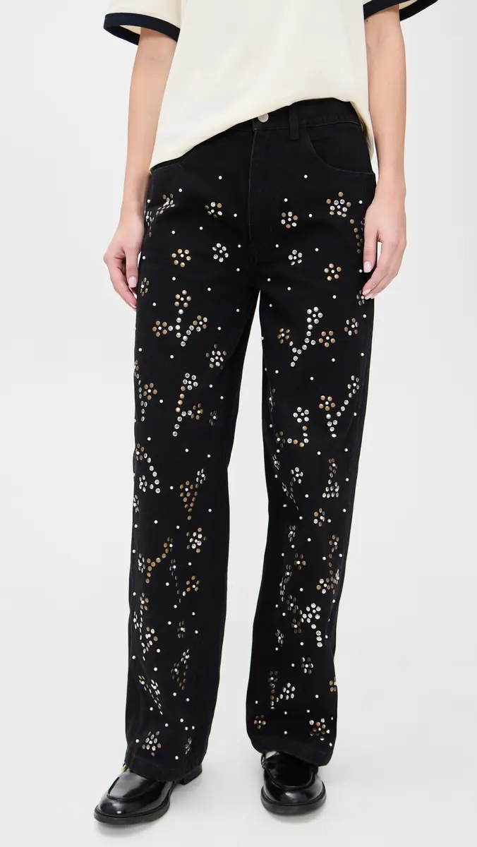 Sea Etta Denim Studded Jeans Black | Thumbnail 2 Sea Etta Denim Studded Jeans Black | Thumbnail 2