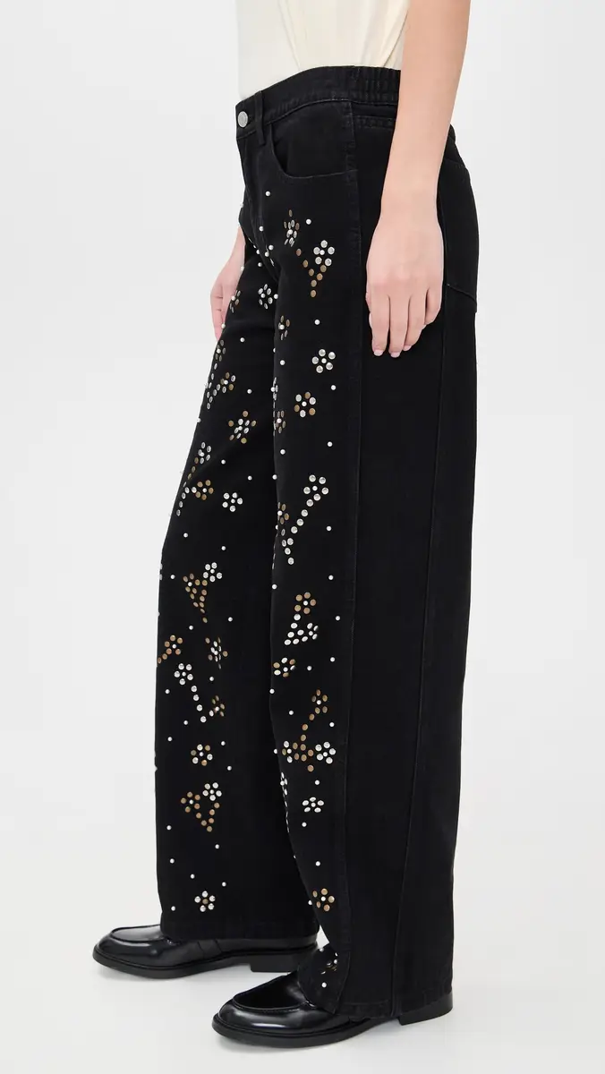 Sea Etta Denim Studded Jeans Black | Thumbnail 4 Sea Etta Denim Studded Jeans Black | Thumbnail 4