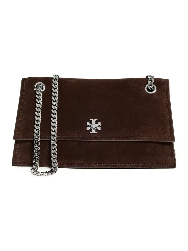 Kira Turnlock Suede Shoulder Bag