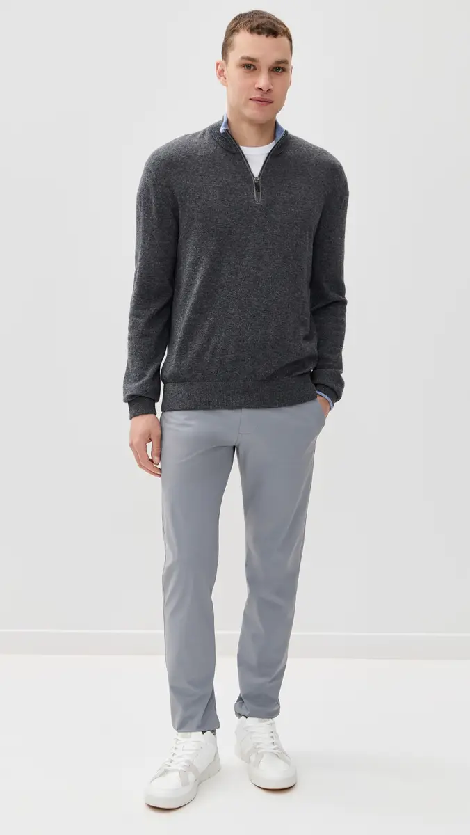 Greyson Sebonack Cashmere Blend Quarter Zip Sweater | Thumbnail 5