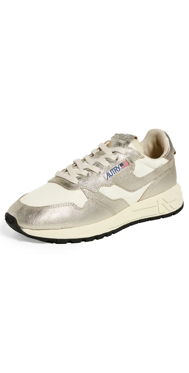 Autry Reelwind Low Sneakers Wht/Gold | Image 1 Autry Reelwind Low Sneakers Wht/Gold | Image 1