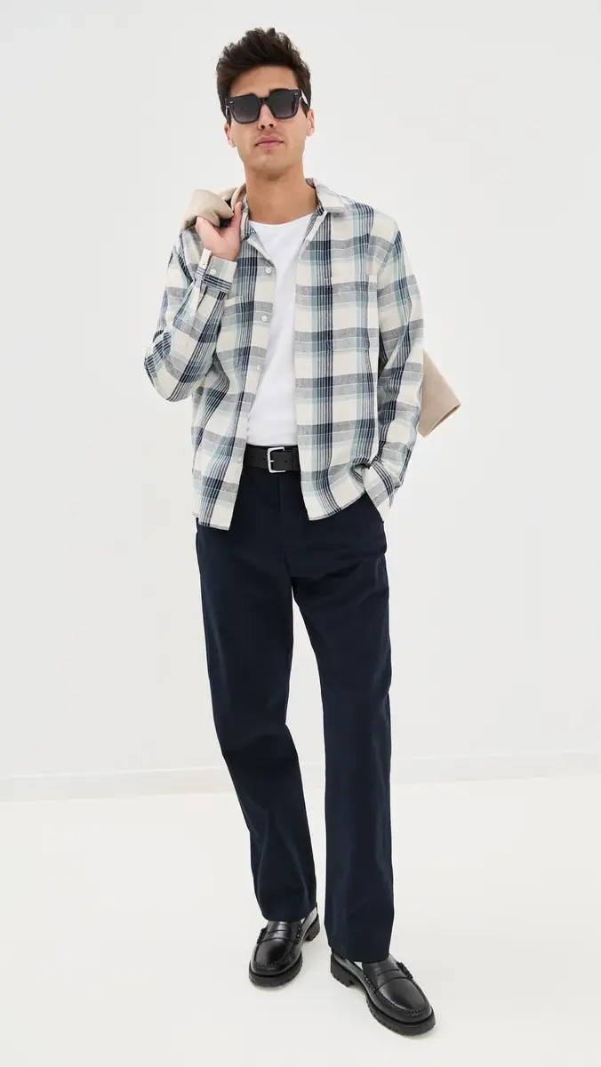 Vince Louie Straight Fit Peached Cotton Chinos | Thumbnail 2 Vince Louie Straight Fit Peached Cotton Chinos | Thumbnail 2