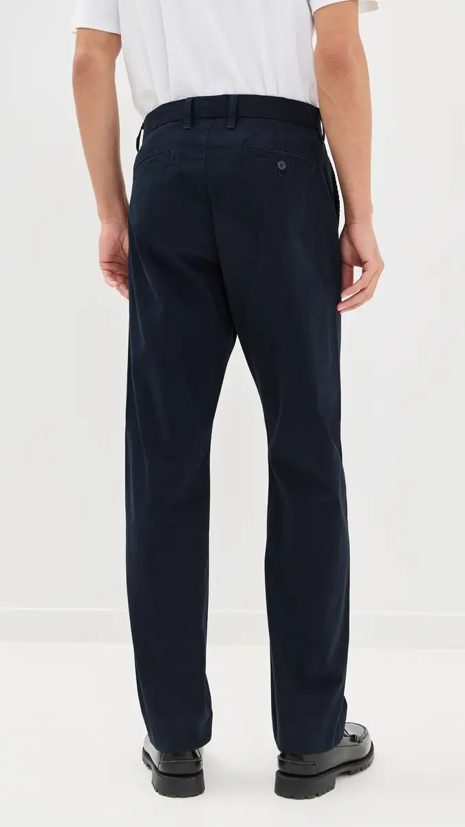 Vince Louie Straight Fit Peached Cotton Chinos | Thumbnail 4 Vince Louie Straight Fit Peached Cotton Chinos | Thumbnail 4