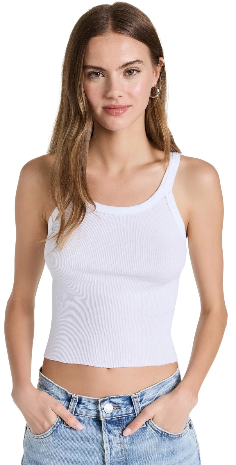 Cropped Ribbed Tank Top Cropped Ribbed Tank Top