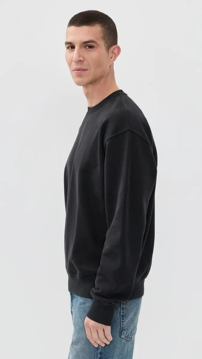 Madewell The cCarren idweight Crewneck Sweatshirt True Black | Thumbnail 4 Madewell The cCarren idweight Crewneck Sweatshirt True Black | Thumbnail 4