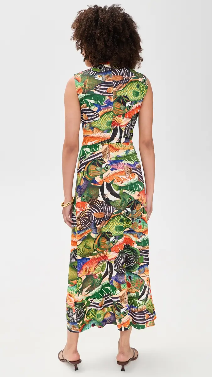 FARM Rio Sleeveless Fish Sea Dress Fish Sea Multicolor | Thumbnail 3 FARM Rio Sleeveless Fish Sea Dress Fish Sea Multicolor | Thumbnail 3