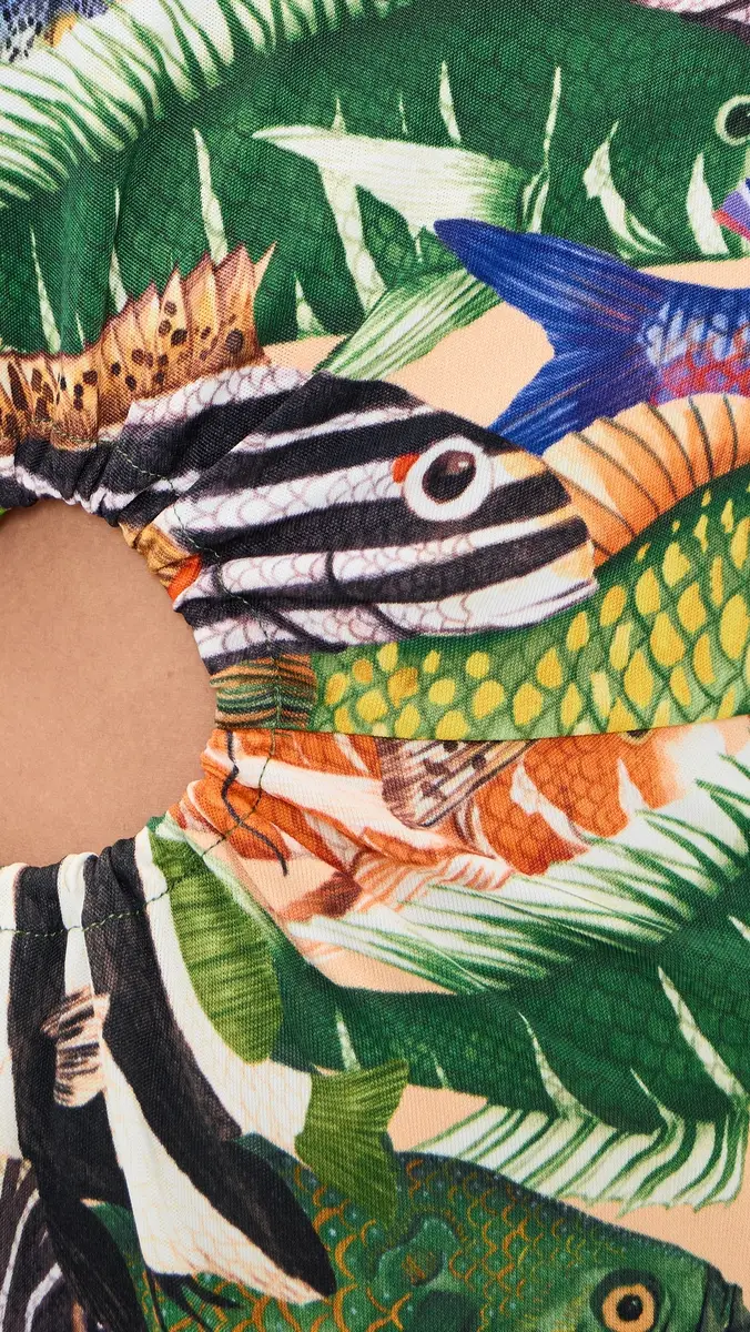 FARM Rio Sleeveless Fish Sea Dress Fish Sea Multicolor | Thumbnail 6 FARM Rio Sleeveless Fish Sea Dress Fish Sea Multicolor | Thumbnail 6