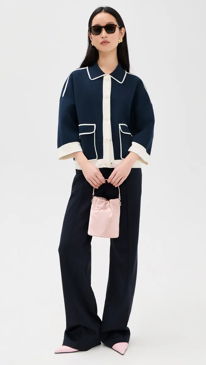 ESSENTIEL ANTWERP Jugly Knit Cardigan Classic Navy | Thumbnail 5 ESSENTIEL ANTWERP Jugly Knit Cardigan Classic Navy | Thumbnail 5