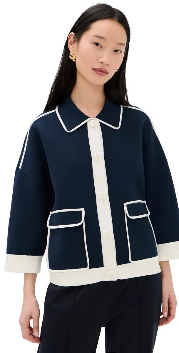 Jugly Knit Cardigan Classic Navy