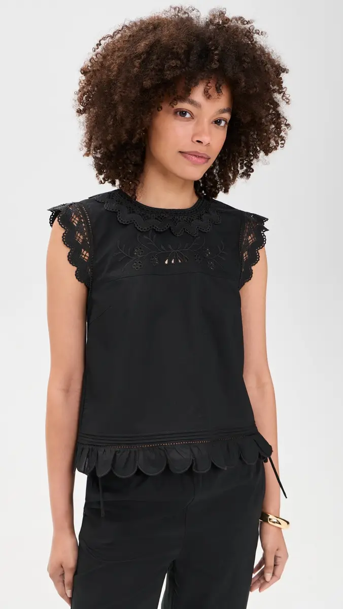 The Garment Kirsten Ruffle Top Black | Thumbnail 2 The Garment Kirsten Ruffle Top Black | Thumbnail 2