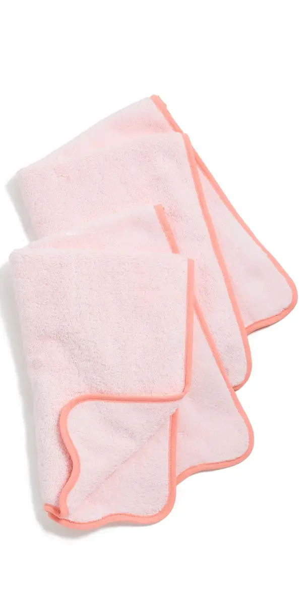 Weezie Scallop Hand Towels 2 Pack Light Pink One Size | Image 1 Weezie Scallop Hand Towels 2 Pack Light Pink One Size | Image 1