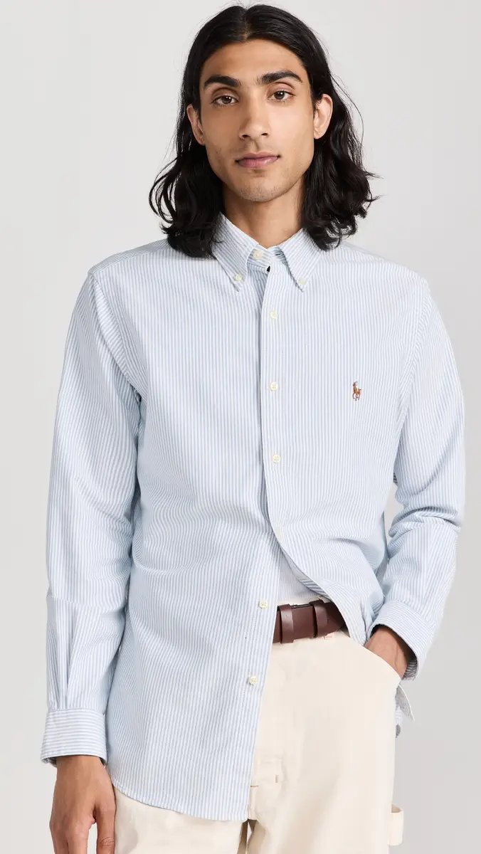 Polo Ralph Lauren Classic Fit Striped Oxford Shirt | Thumbnail 2 Polo Ralph Lauren Classic Fit Striped Oxford Shirt | Thumbnail 2