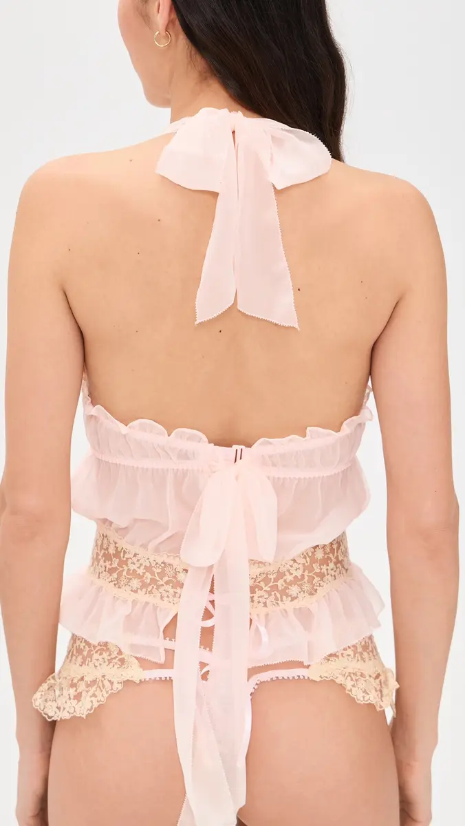 For Love & Lemons Gilded Lace Bustier Natural | Thumbnail 3 For Love & Lemons Gilded Lace Bustier Natural | Thumbnail 3