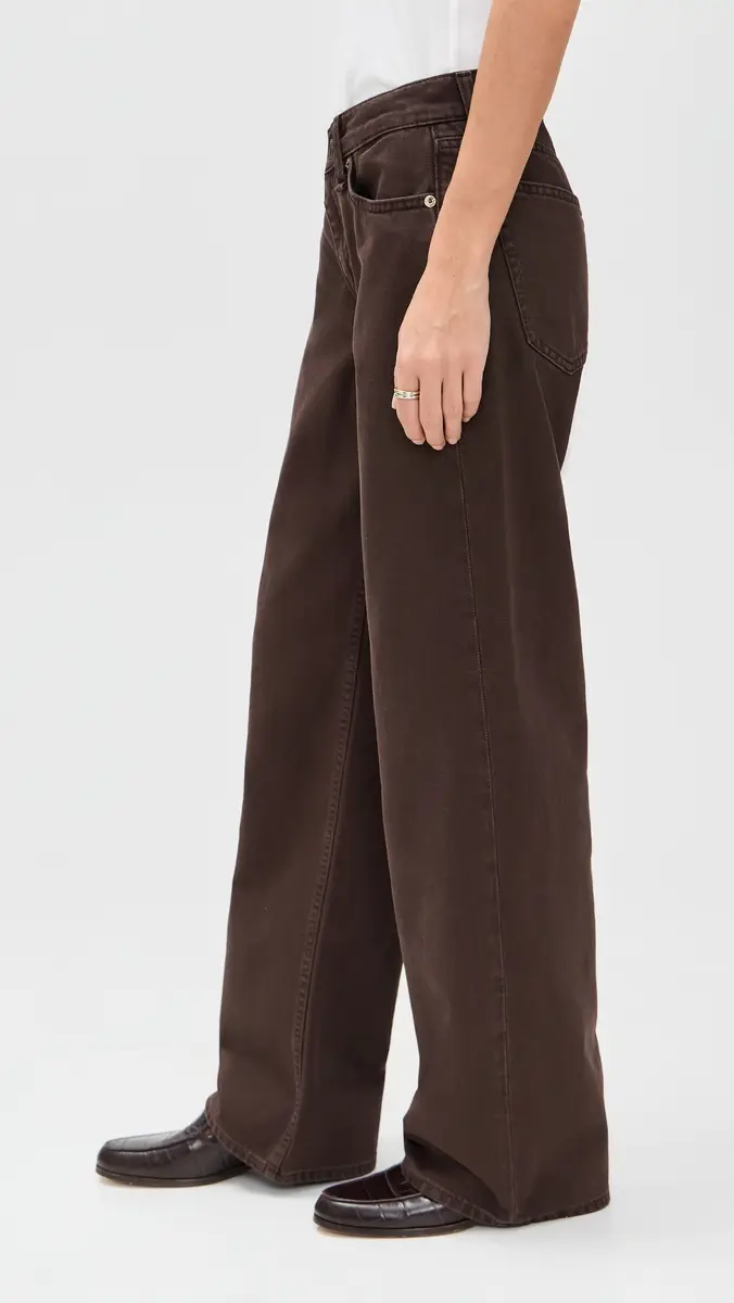 rag & bone Saige Low-Rise Full Straight Jeans Dark Brown | Thumbnail 4 rag & bone Saige Low-Rise Full Straight Jeans Dark Brown | Thumbnail 4