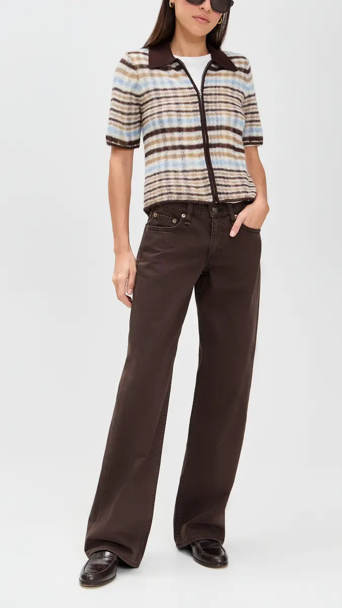 rag & bone Saige Low-Rise Full Straight Jeans Dark Brown | Thumbnail 5 rag & bone Saige Low-Rise Full Straight Jeans Dark Brown | Thumbnail 5