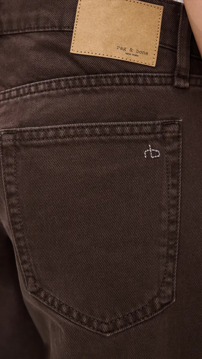 rag & bone Saige Low-Rise Full Straight Jeans Dark Brown | Thumbnail 6 rag & bone Saige Low-Rise Full Straight Jeans Dark Brown | Thumbnail 6