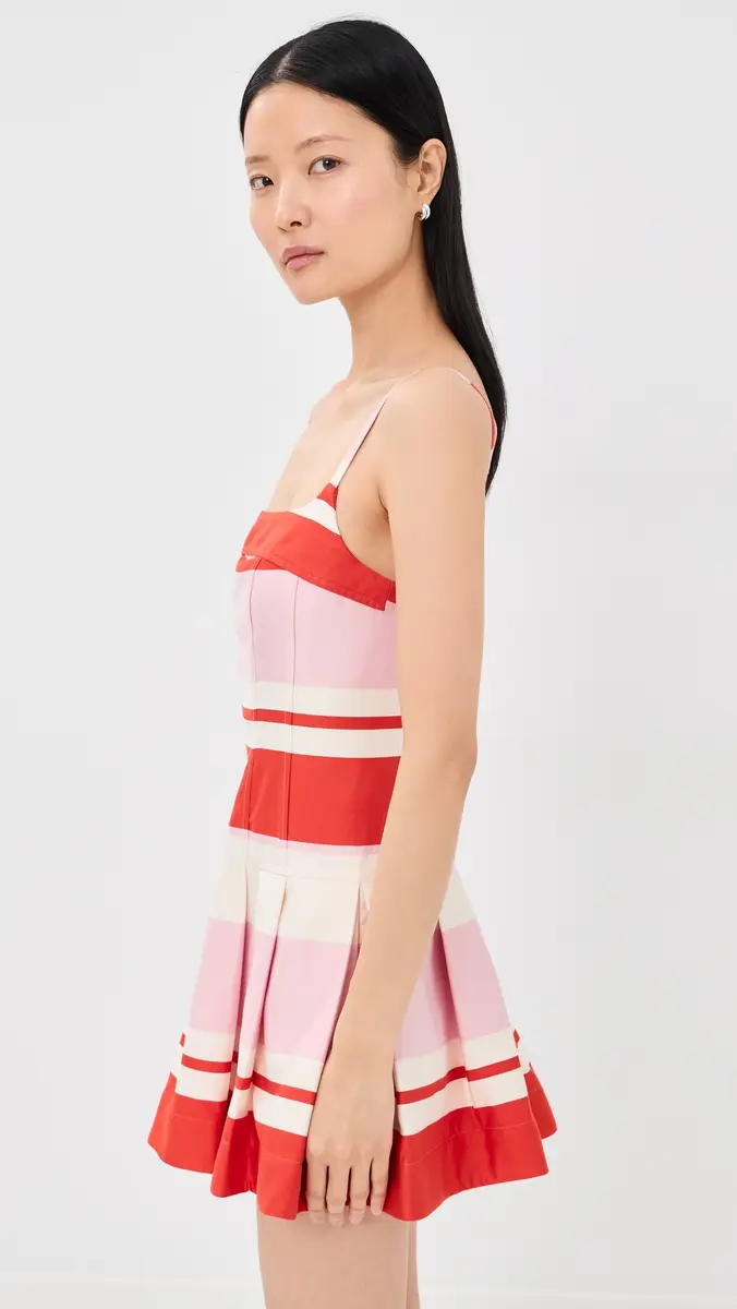 SIMKHAI Nelly Bustier Mini Dress Tulip Stripe | Thumbnail 4 SIMKHAI Nelly Bustier Mini Dress Tulip Stripe | Thumbnail 4